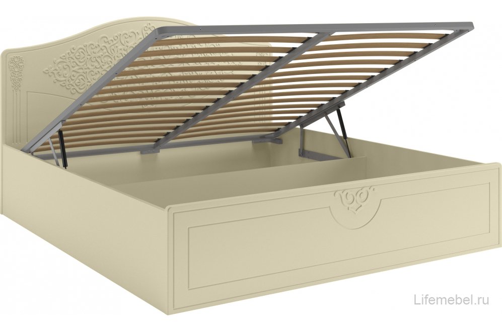 Двуспальная кровать Ассоль плюс АС-61 180х200 с ПМ ваниль