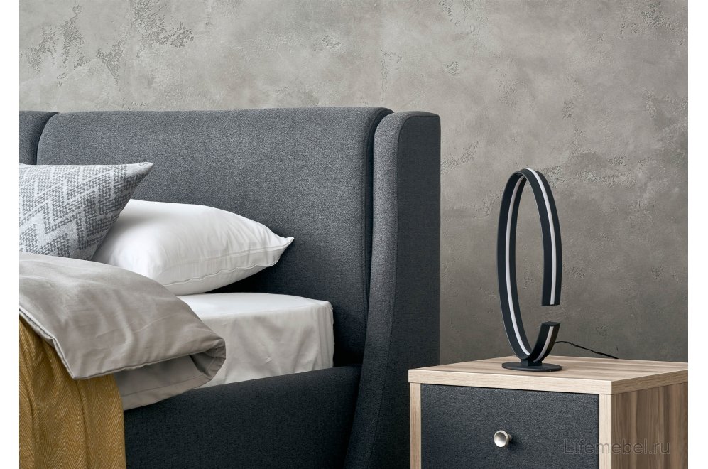 Двуспальная кровать Barcelona 160x200 с основанием ткань тедди розовая