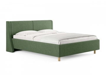 Двуспальная кровать Barcelona зеленая рогожка