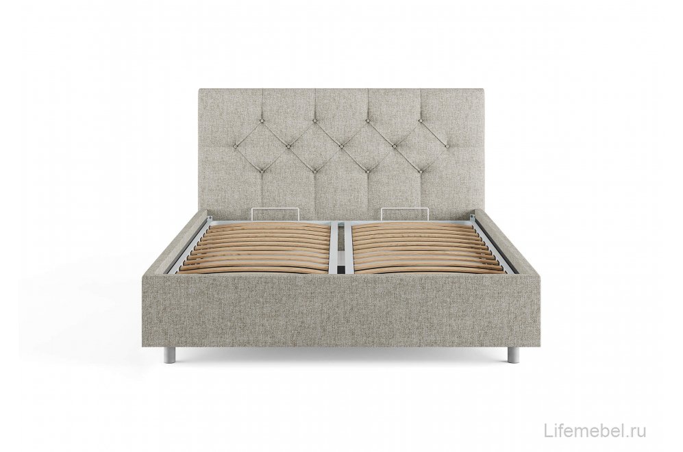 Двуспальная кровать Bari 180x200 с основанием бентли белый