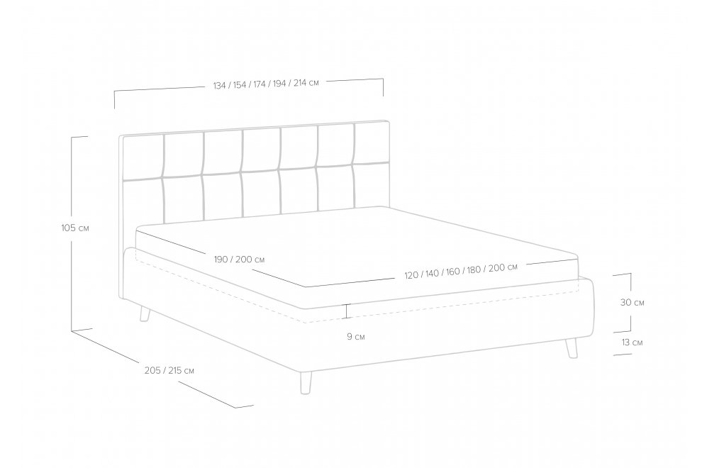 Двуспальная кровать Bella 160x200 с основанием Бентли белый