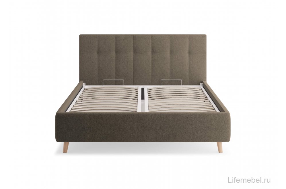 Двуспальная кровать Bella 160x200 с основанием Бентли белый