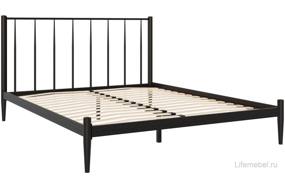 Двуспальная кровать Бри 160х200 черная