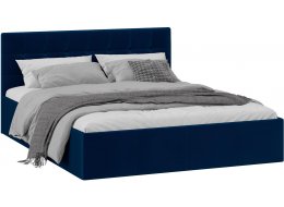 Двуспальная кровать Эмма 160х200 с ПМ велюр confetti blue