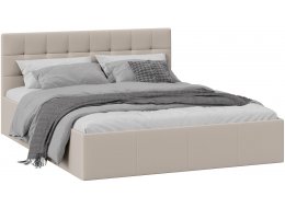Двуспальная кровать Эмма 160х200 с ПМ велюр confetti cream