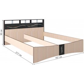 Двуспальная кровать Эрика с настилом