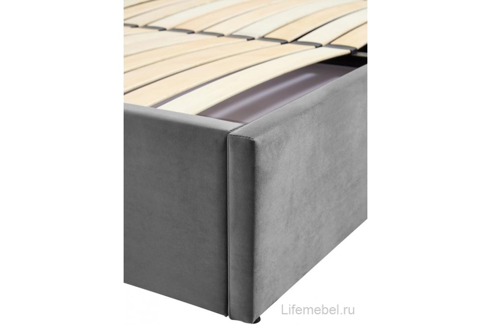 Двуспальная кровать Palazzo 160x200 серая