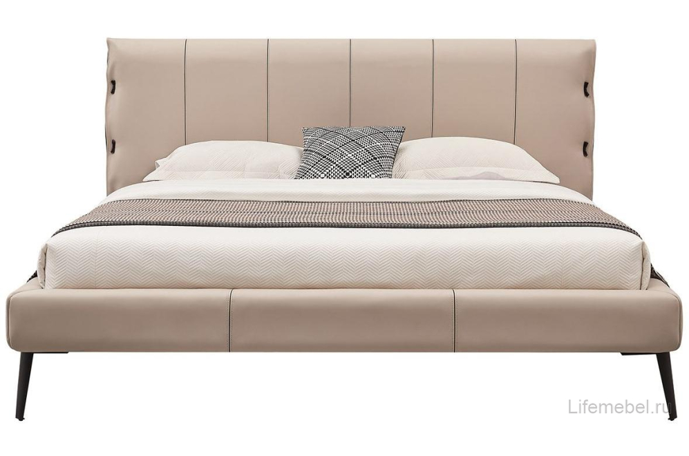 Двуспальная кровать GC1727 бежевая