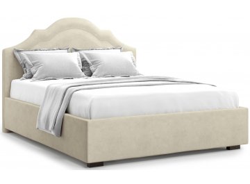 Двуспальная кровать Madzore 160 бежевый велюр (velutto 17)