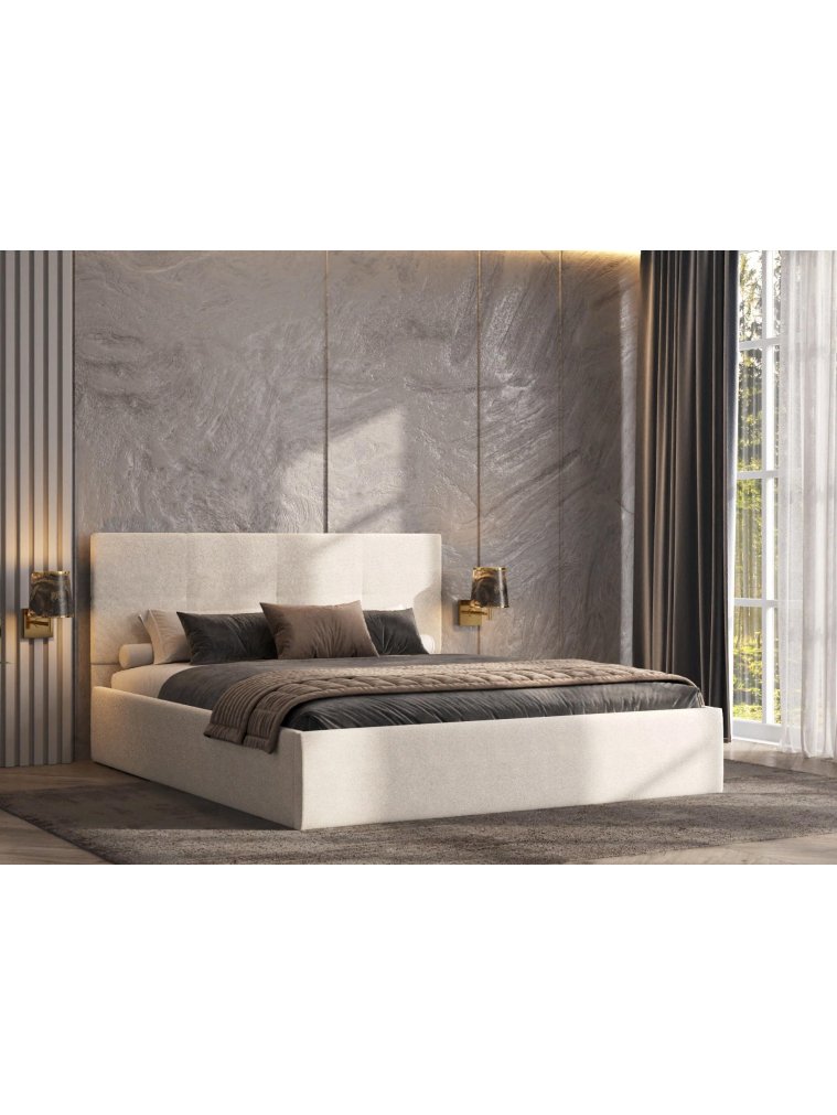 Двуспальная кровать Манака 160х200 бежевая
