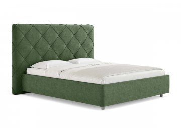 Двуспальная кровать Manhatten зеленая рогожка
