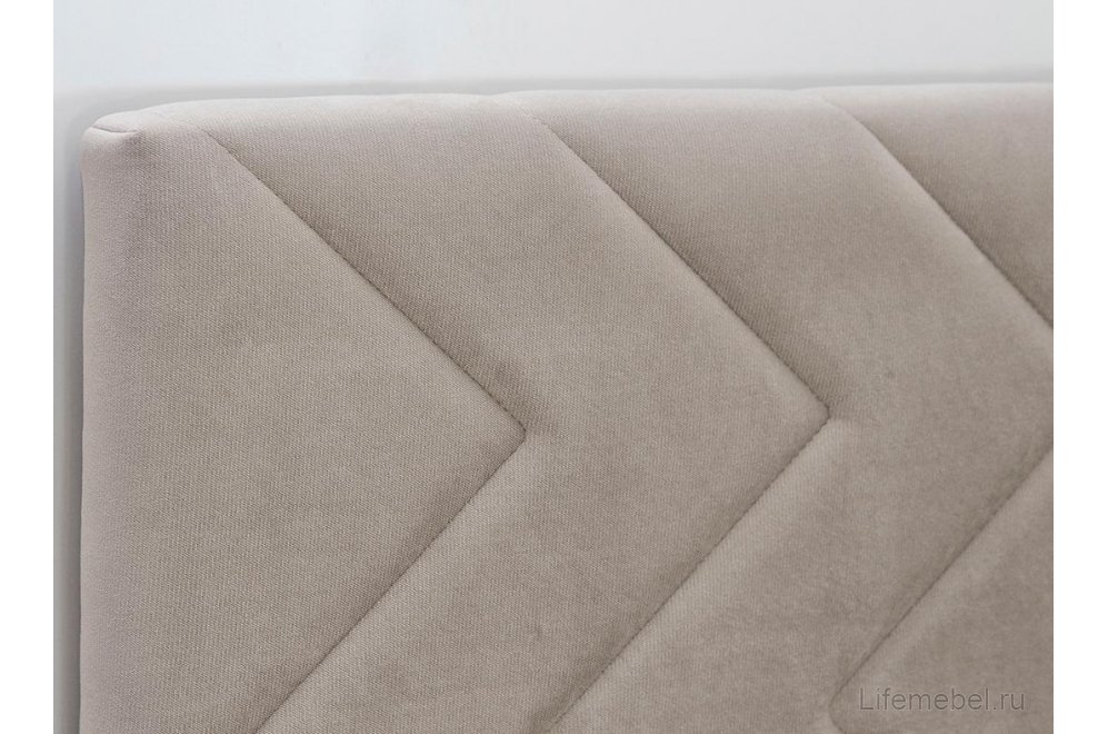 Двуспальная кровать Милана 160х200 с ПМ велюр Леон фог