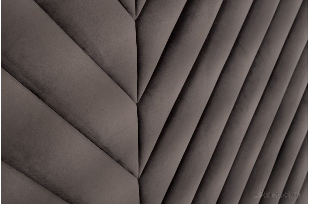 Двуспальная кровать Milano Basic 160х200 с ПМ велюр серый