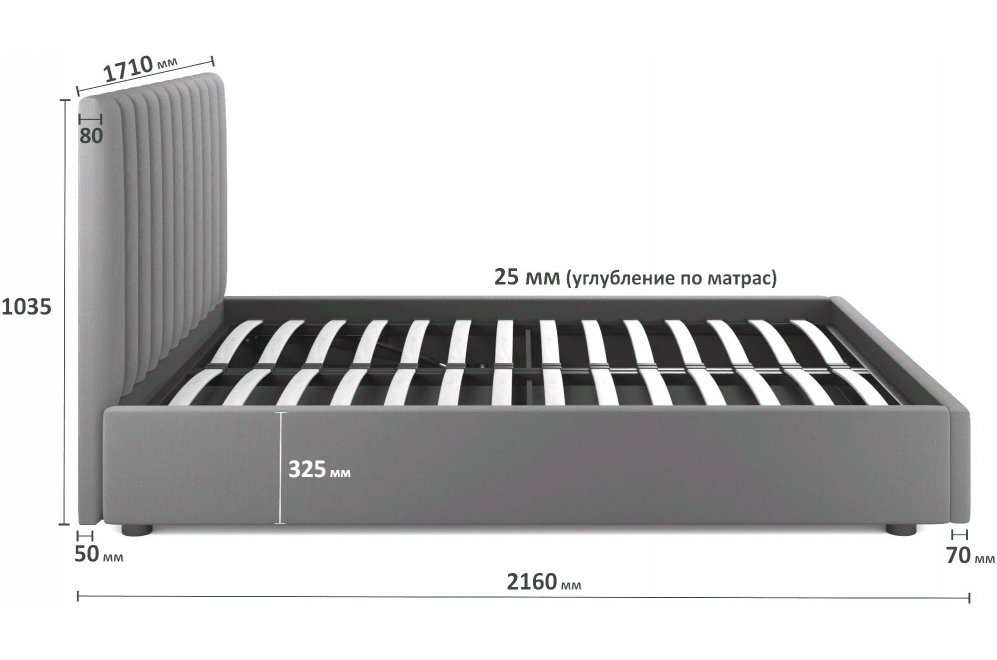 Двуспальная кровать Olivia 160х200 с ПМ бежевый велюр