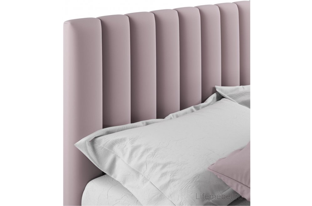 Двуспальная кровать Olivia 160х200 с ПМ лиловый велюр