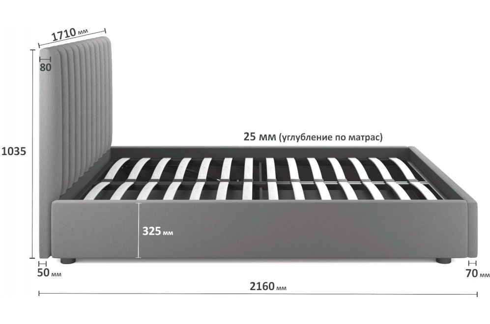 Двуспальная кровать Olivia 160х200 с ПМ велюр мята пастель