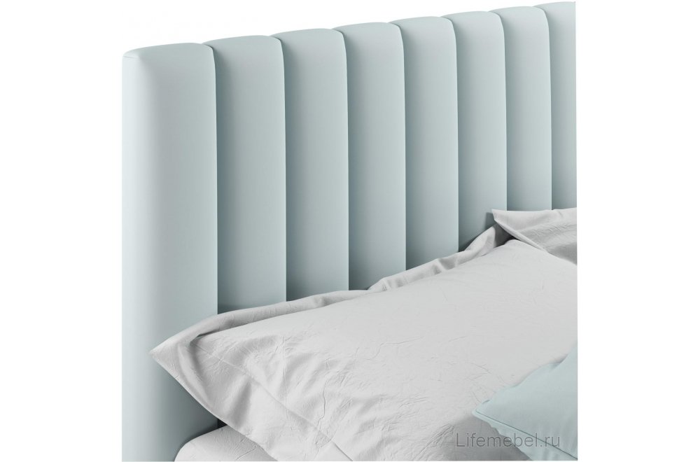 Двуспальная кровать Olivia 160х200 с ПМ велюр мята пастель