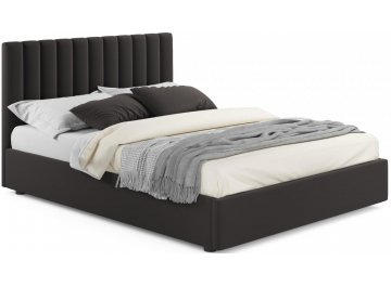 Двуспальная кровать Olivia 160х200 с ПМ велюр шоколад