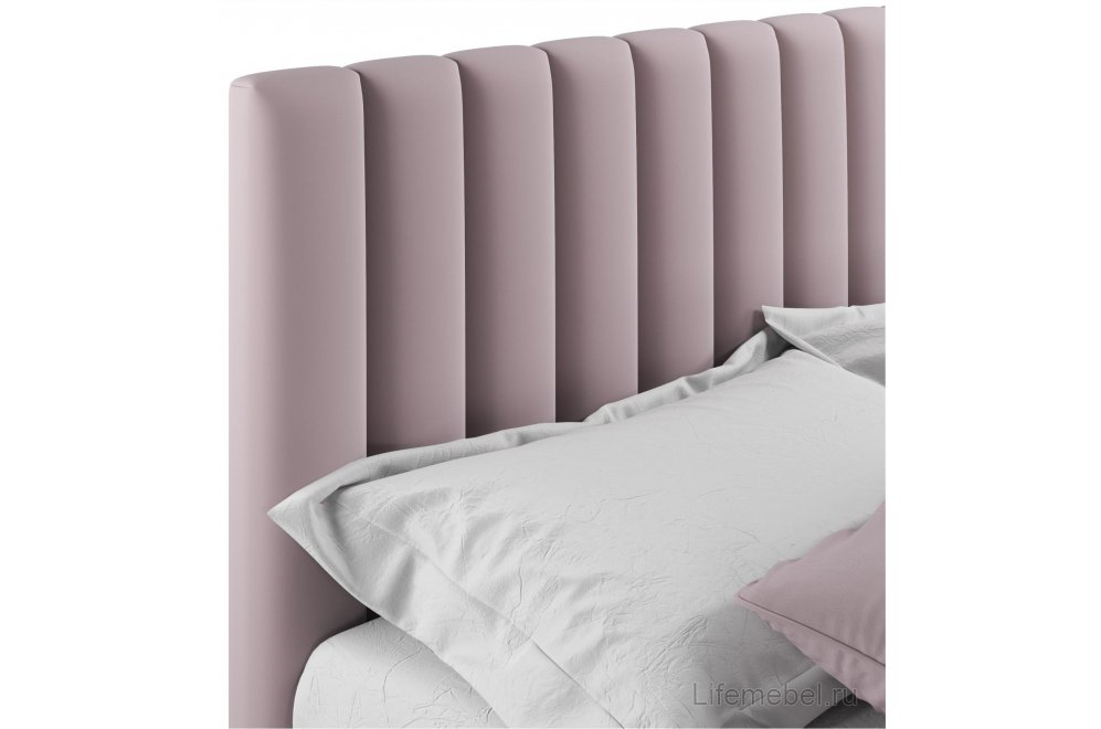 Двуспальная кровать Olivia 180х200 с ПМ лиловый велюр