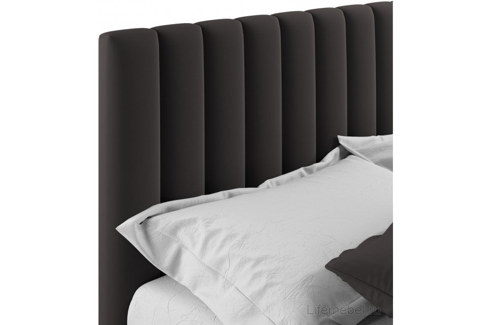 Двуспальная кровать Olivia 180х200 с ПМ велюр шоколад