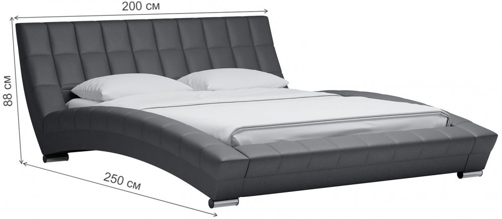 Двуспальная кровать Оливия 160х200 Н Марика 485 серый