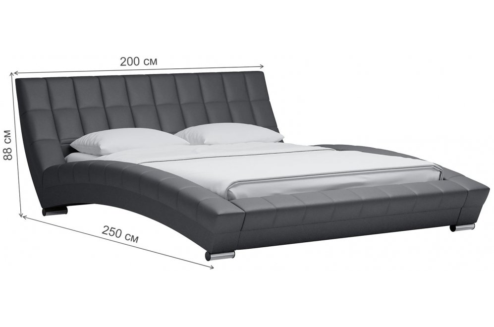 Двуспальная кровать Оливия 160х200 Н Марика 485 серый