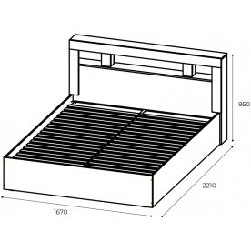 Двуспальная кровать Прима