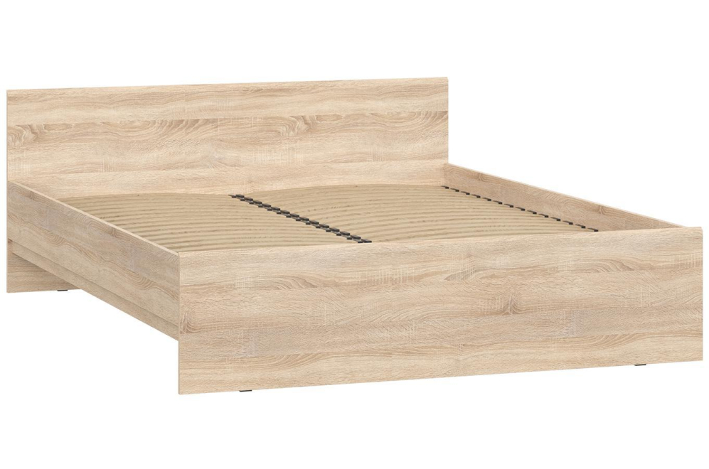 Двуспальная кровать Рунтроп 160х200 ламели дуб сонома