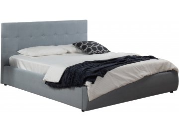 Двуспальная кровать Selesta серый велюр