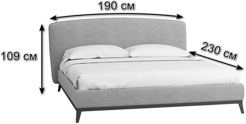 Двуспальная кровать Сканди Лайт 1.6 160х200 жемчужно-белая рогожка