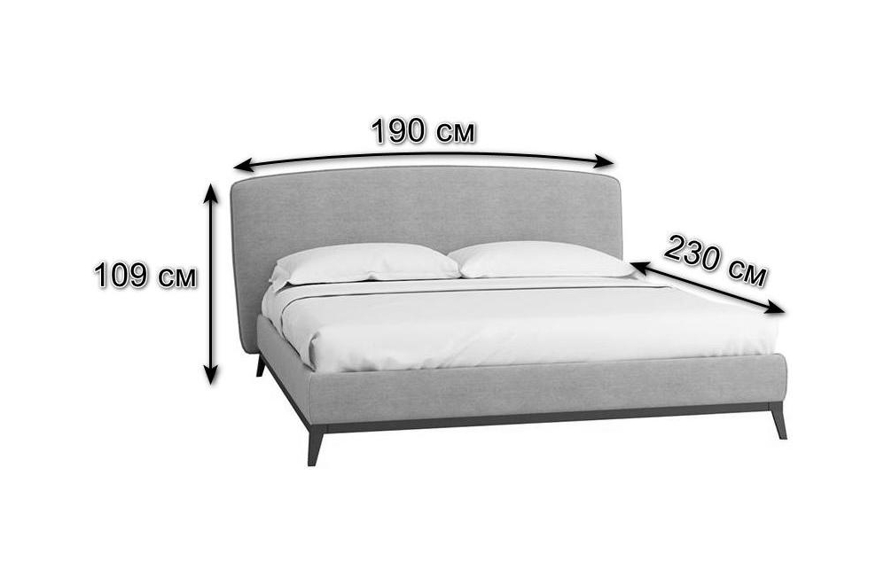 Двуспальная кровать Сканди Лайт 1.6 160х200 жемчужно-белая рогожка