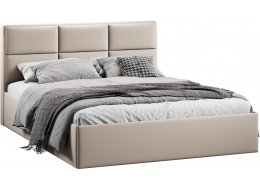 Двуспальная кровать Стелла Тип 1 160х200 c ПМ велюр confetti cream