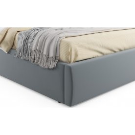 Двуспальная кровать Verona 160х200 серый велюр