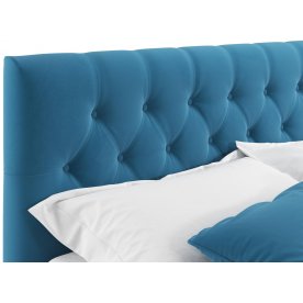 Двуспальная кровать Verona 160х200 синий велюр