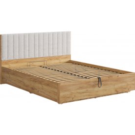 Двуспальная кровать Юлия 160x200 см дуб крафт золотой / белый