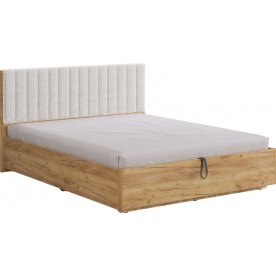 Двуспальная кровать Юлия 160x200 см дуб крафт золотой / белый