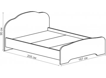 Двуспальная кровать 017 Кэт-6