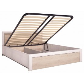 Кровать двухместная Мальта 140 х 200 см ПМ КОМПЛ-2 основания лиственница сибиу / дуб сакраменто