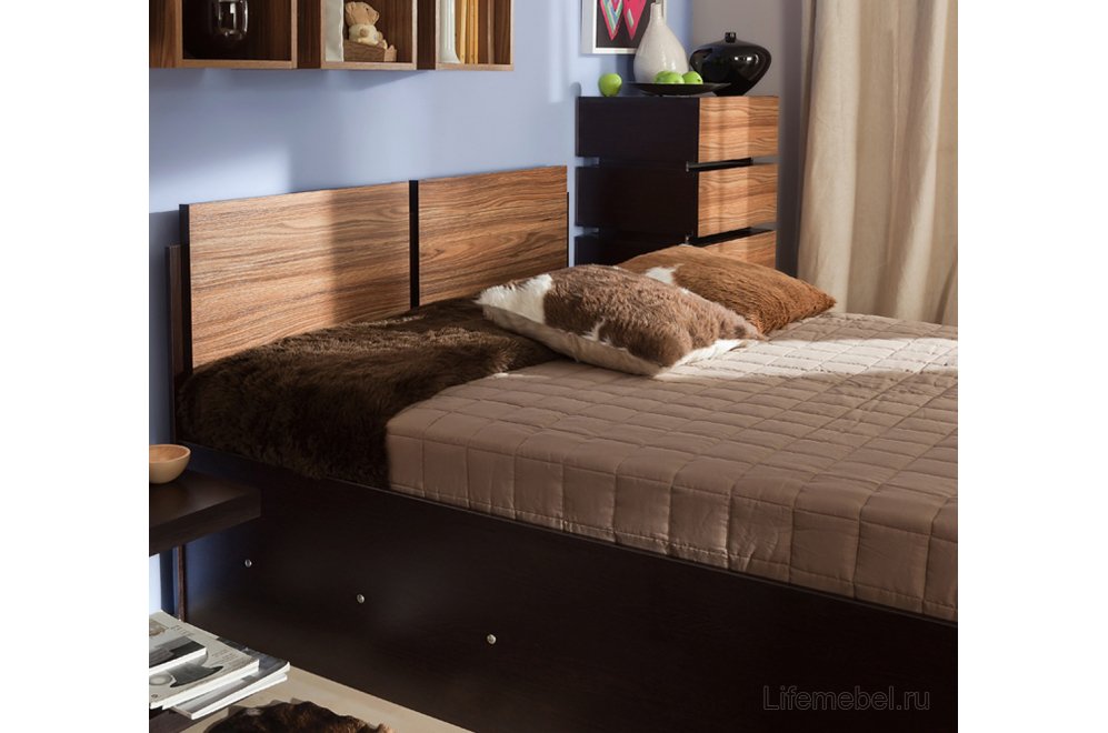 Кровать Hyper 160x200 см с ПМ палисандр