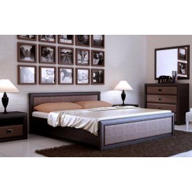 Кровать Коен (каркас) LOZ 160x200 венге магия / штрокс темный