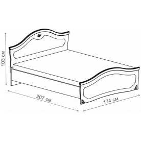 Кровать Орхидея СП-002-12 ольха с патиной