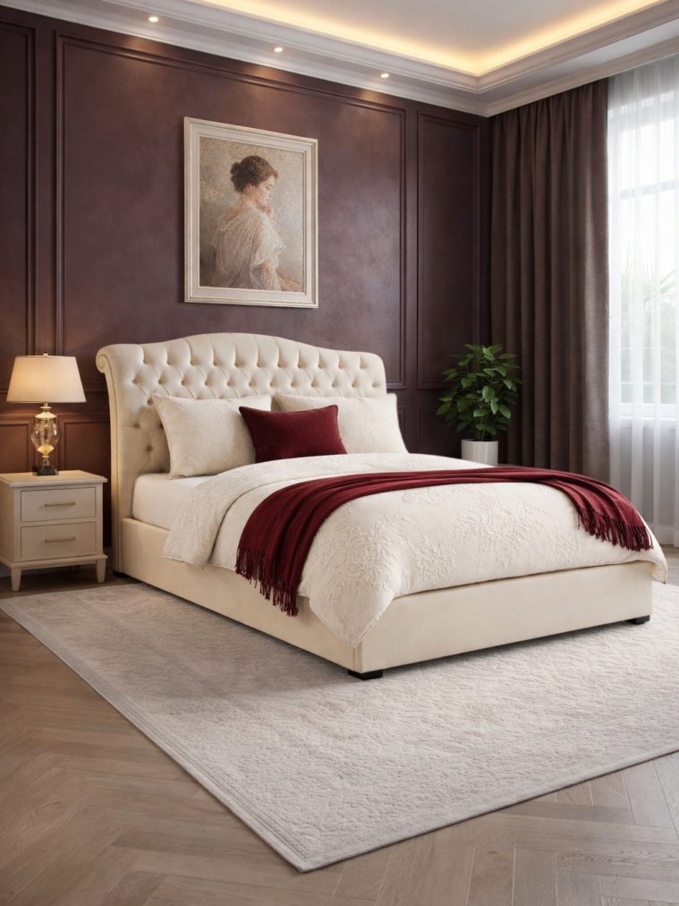 Кровать Zea C-048 180 см х 200 см бежевый