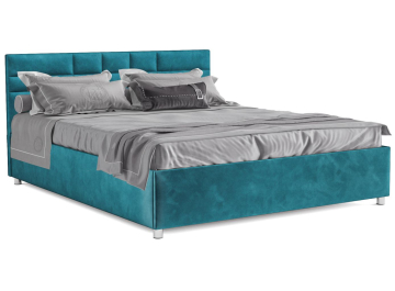 Полутораспальная кровать Нью-Йорк сине-зеленый бархат star velvet 43 black green