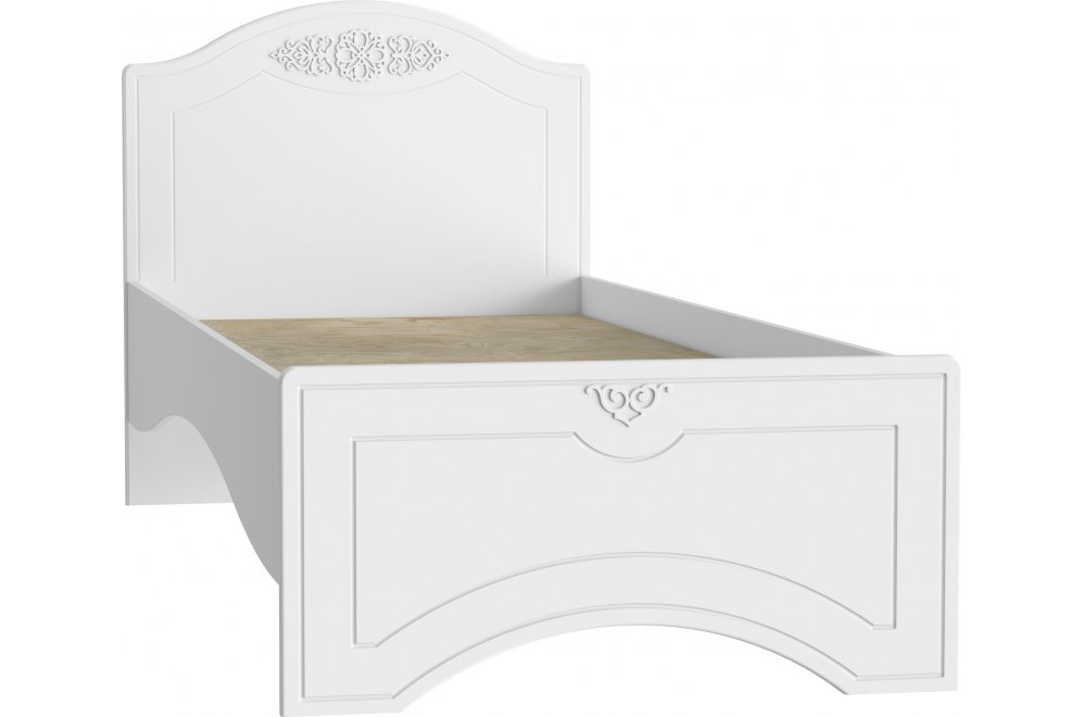 Односпальная кровать Ассоль АС-26 80х200 белое дерево