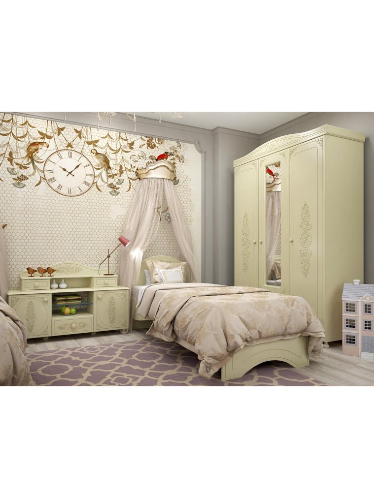 Односпальная кровать Ассоль плюс АС-26 80х200 ваниль