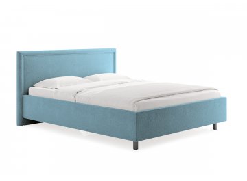 Односпальная кровать Bergamo голубой рогожка