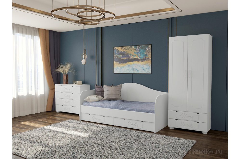 Софа ДримСтар ДС-51 80х200 белое дерево