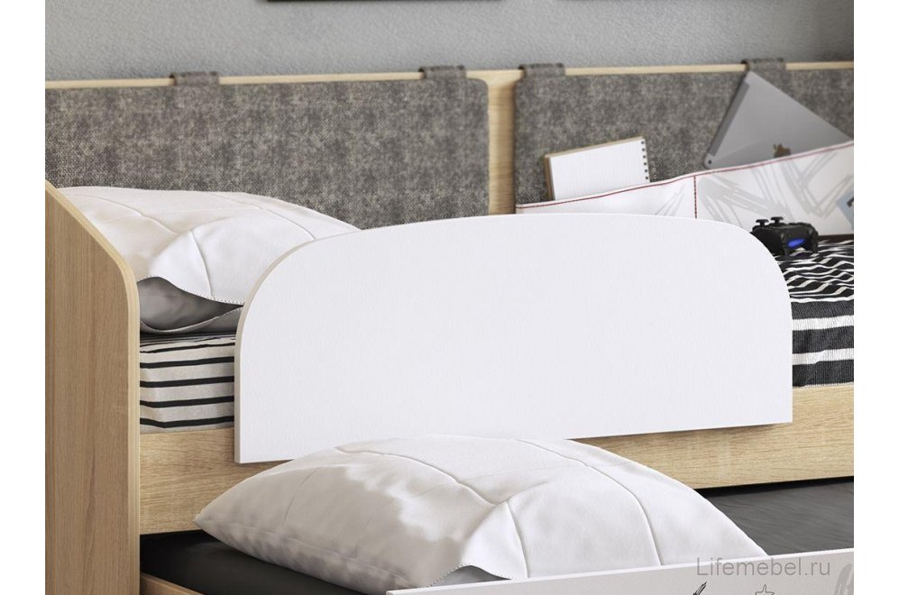 Односпальная кровать Энерджи 80 х 190 см сонома / белый