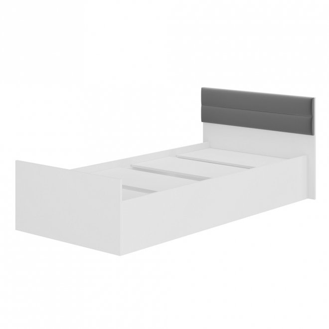 Односпальная кровать с настилом ЛДСП Фьюжн КР-03 90х200 белый