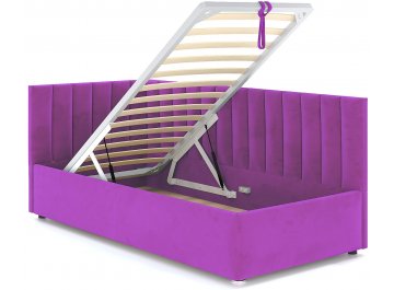 Детская кровать Меллиса 90x200 с ПМ угловая левая фиолетовый Velutto 41